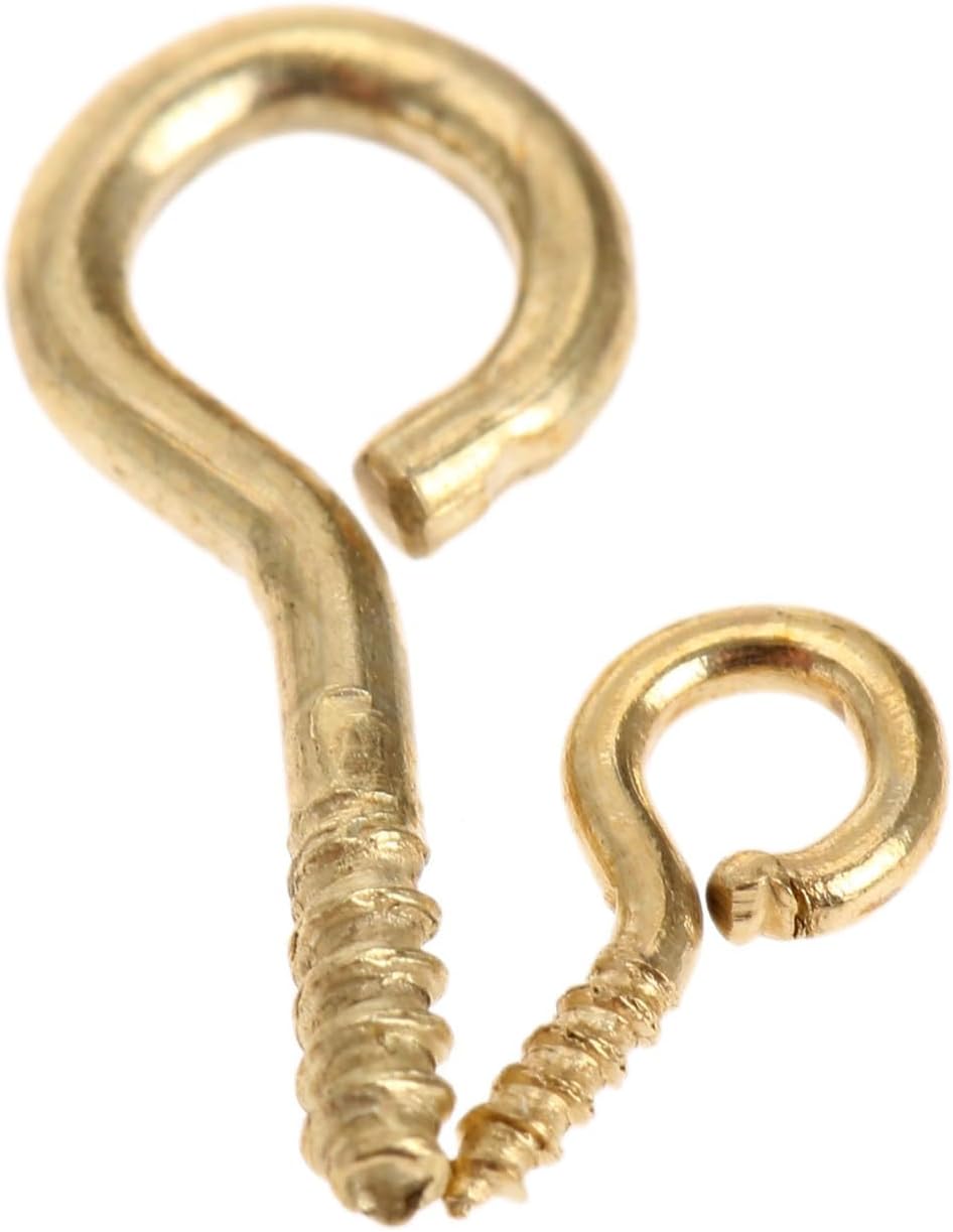 Generic 600pcs Metal Small Tiny Mini Eye Pins Eyepins Hooks Eyelets Screws Nails Clasps Jewelry Findings Thread Peg Hardware 05#/04#/03#