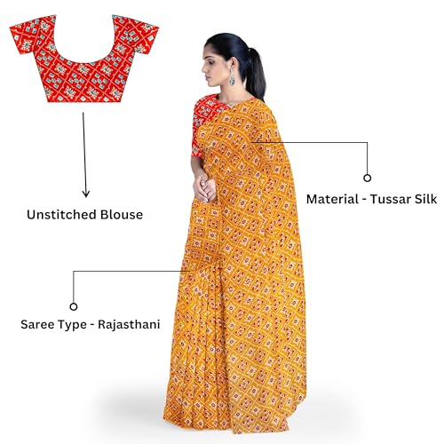 Hira Silk tussar silk saree in tussar silk – image 2