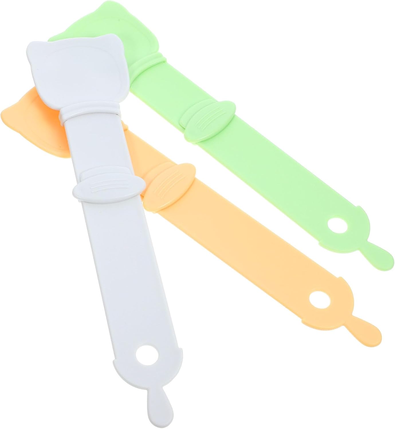3pcs Cat Food Squeezer Feeding Spoon for Cats Featuring Reliable Locking Mechanism and Easy-to-use Plastic Design Compact and Efficient Feeding Supply and Outdoor Use