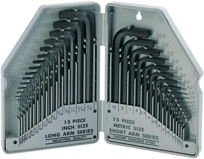 8PK-027 30 unidscaso Pro'sKit métrica combinación de pulgadas hexagonales Juego de llaves inglesas Juego de destornilladores Kit de herramientas de