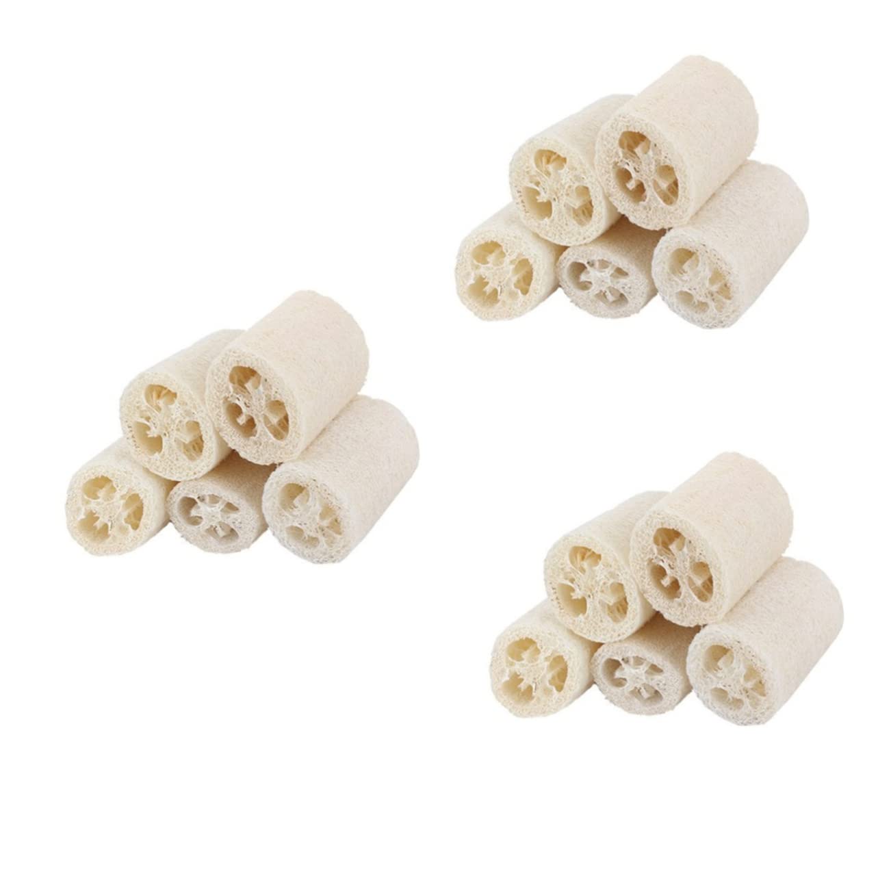 Ipetboom 15pezzi Spugna Naturale Loofah Per Esfoliante Per Corpo Di Luffa Per Pulizia e Stimolazione Della Circolazione Della
