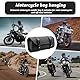 Griwuut Universal Motorrad Satteltasche, Motorrad Werkzeugtasche, PU Leder wasserdichte Werkzeugtasche, Runde Aufbewahrungstasche 2 Befestigungsgurten Schwarz