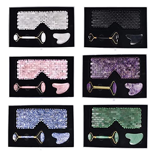 ナチュラル ローズ クオーツ フェイス ジェイド マスク アイ マッサージャー ピンク ジェイド スリープ アイマスク,アメジスト