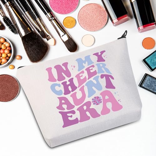 Cheer Aunt Makeup Bag Cheer Mom Gifts in My Cheer Aunt Era Zipper Pouch Cheerleading Gifts (Cheer UK) - Image 4