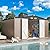 IRONCK 10x12FT Outdoor Storage Shed, Metal Garden Tool Shed with Breathable Vent and Lockable Doors, Outside Storage for Backyard, Poolside, Patio, Brown