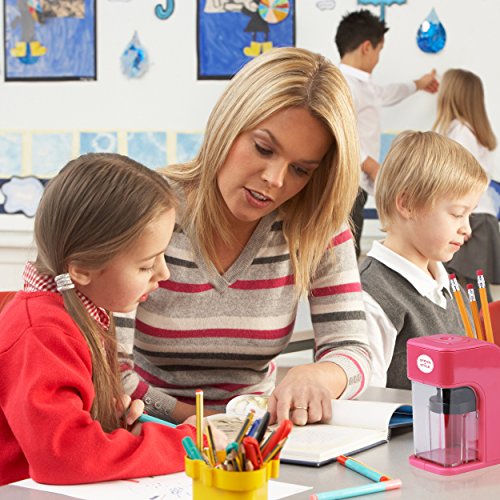 Office Style Electronic Pencil Sharpener With Auto Stop Safety Feature & Large Pencil Holder For Home, Office Or Classroom - Pink - By Office + Style, A-Ps200P #TOP7