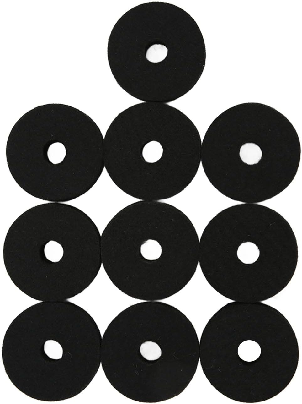 Cymbal Felt Washers, 20Pcs Non Slip Black Pads for Drum Set, Cymbal Replacement Accessories for Drummers, Home Studio and Live Performance