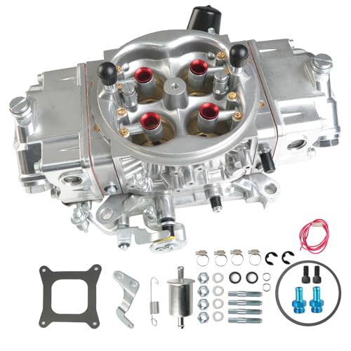 BR-67199 650CFM Double Pumper Carburetor 4150 Style Square Bore High Performance Racing Carb with Downleg Booster Suitable for Holley Replacement For Quick Fuel Brawler Race Series (A4150-650)