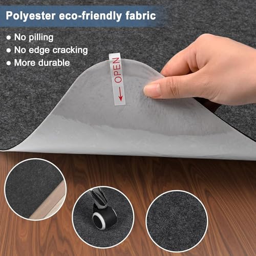 Image of Office Chair Mat for Hardwood Floor, 120 inchx90 inch Computer Chair Mat, Desk Chair Mat, Large Anti-Slip Floor Protector for Home Office Black