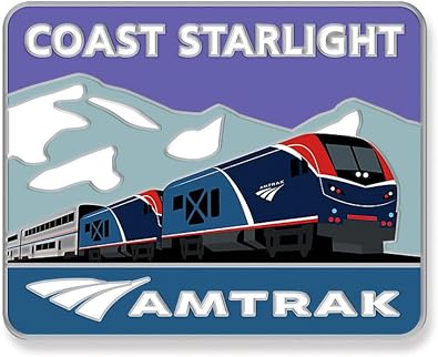 Amtrak Coast Starlight Route Collector Edition Enameled Lapel Hat Pin Heritage Livery