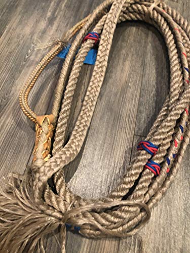 Bull Rope Tan Poly - Custom Pro 9x5 RH 7/8" x 1" Soft - EPT Bull Ropes Bull Riding Rope 16' - Thumbnail 5
