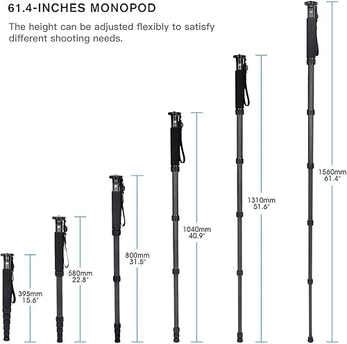 Miniatura 4 de SIRUI P-326 - Monopié de fibra de carbono de 6 secciones