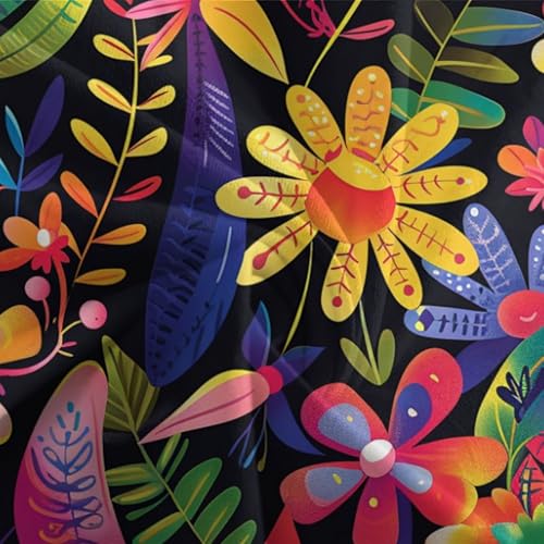 Housse de couette microfibre douce parure de lit florale 3D 260 x 220 cm