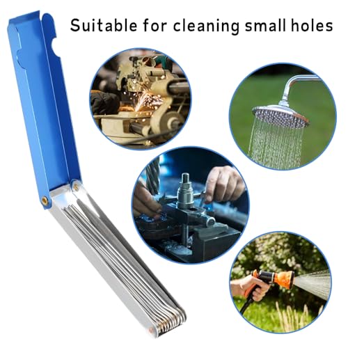 Image of Yolev 3 Set Carburetor Cleaning Kit, 30 Needles+15 Nylon Brushes+3 Aluminum Box, Carb Cleaner Kit for Clean Carburetor Engines Motorcycle Welding Nozzles