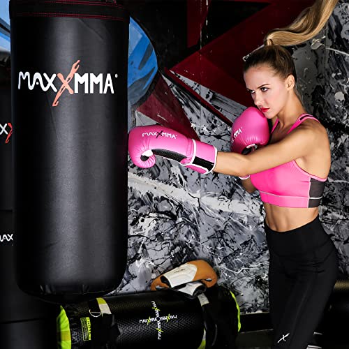 Maxxmma Pro Style Boxing Gloves For Men & Women, Training Heavy Bag Workout Mitts Muay Thai Sparring Kickboxing Punching Bagwork Fight Gloves (Pink, 10 Oz.) #TOP6