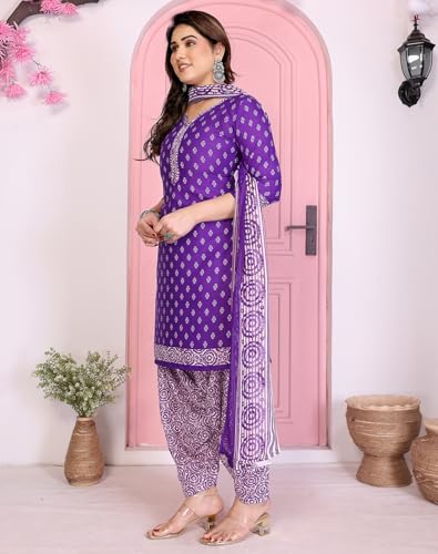 Image of Yashika Unstiched Crepe dress materials | Crepe Salwar Suit for women with dupatta | suit material for women unstitched