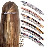 YRDGRG 6PCS Hair Barrettes for Women Tortoise Shell Hair Clip Long French Barrettes Hair Accessories for Women Barrettes for Thin Hair Clips Hair Accessories for Long Hair for Daily Use