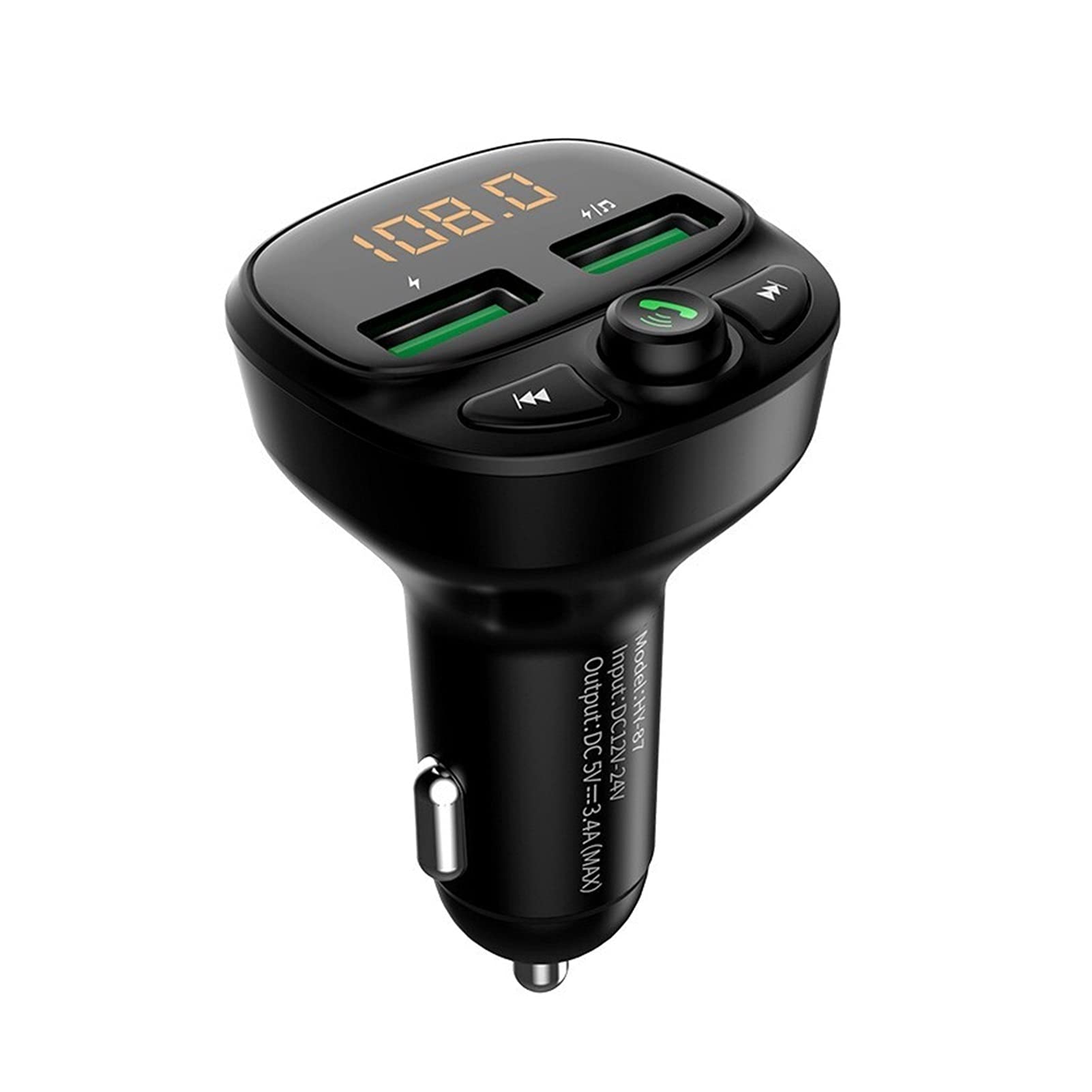 Adattatore Audio Bluetooth. USB Caricabatteria da Auto for Telefono Bluetooth Wireless FM. Trasmettitore MP3. Player Dual. USB Caricabatterie TF. Kit for Auto for la Musica
