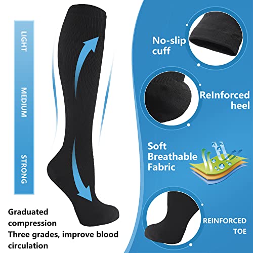Image of Bropite Compression Socks for Women & Men Circulation-Compression Socks 20-30 mmhg-Best for Running,Medical,Nurse,Travel., 08 -Assorted 05, Large-X-Large