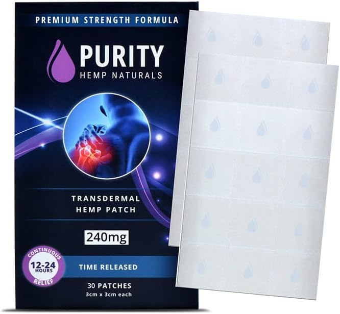 Body Discomfort Patch 240 mg - 30 ct (8 mg ea.) Lasts 24 Hours. Sweat & Water Resistant. Convenient & Discreet. For Use On Any Part Of The Body. Plant-Based Extended-Release Patch