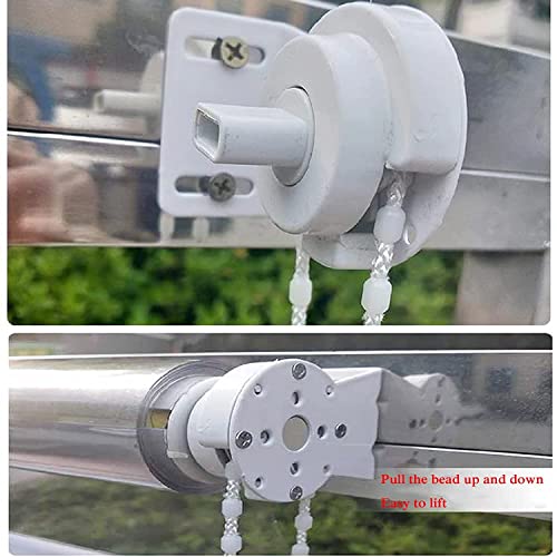 Transparente Rollo Jalousien Durchsichtige Vinyl-Rollos Für Den Außenbereich, Durchsichtige Rollos Für Den Außenbereich Mit Beschlägen, Regenschutzvorhang Für Fenster Im Freien, Pavillon, Balkon, Küch
