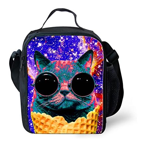 Showudesigns Galaxy Star Cat Lunch Bag Cover