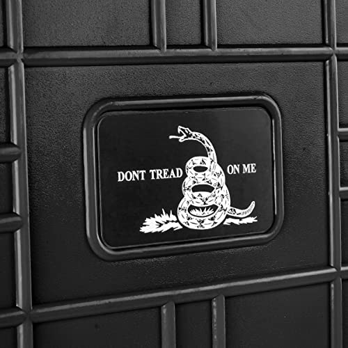 Eylar Don't Tread On Me Hard Rifle Case, Waterproof & Shockproof with Foam (Black, 44 Inch Rifle Case)