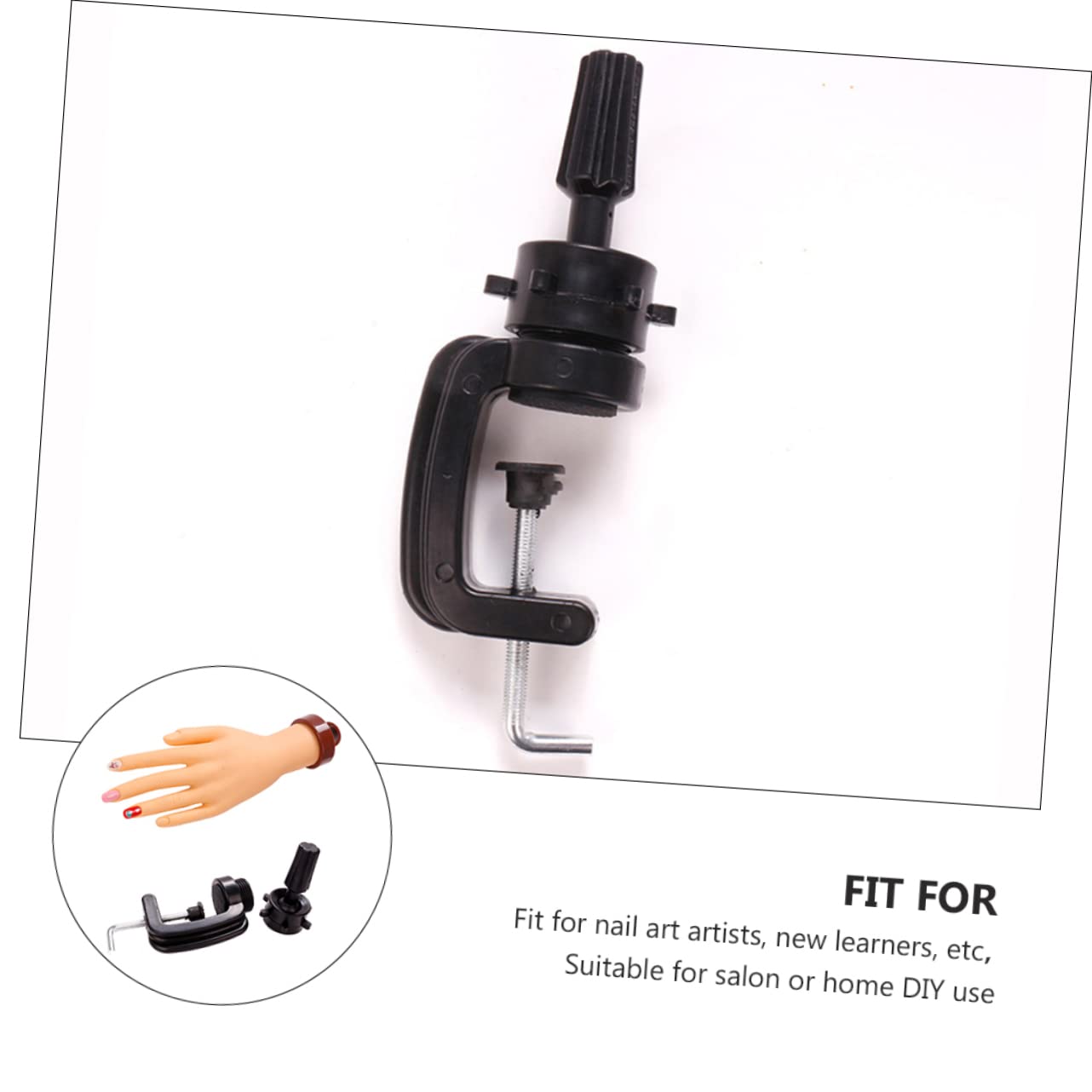 Healvian Soporte de Mano de Práctica para Uñas Modelo Flexible con Brazo para Entrenamiento de Manicura para de Uñas y Profesional