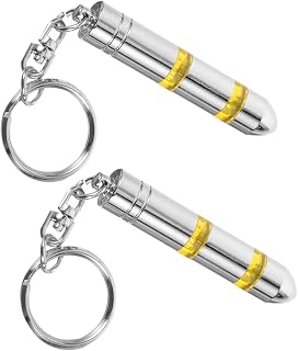 2pcs Static Car Keychain Quick Release Electrostatic Discharger for Car Keys Chrome Steel Copper Material Static Guard for Electronics Stylish Yellow Key Ring for and Men
