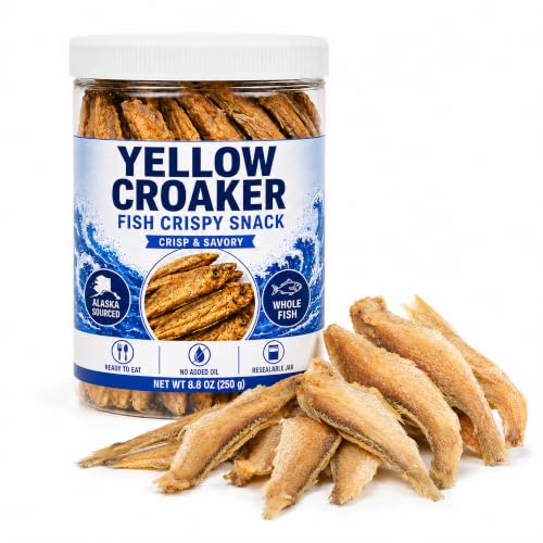 Yellow Croaker Fish Crispy Snack, Ready-To-Eat Dried Croaker Cris...
