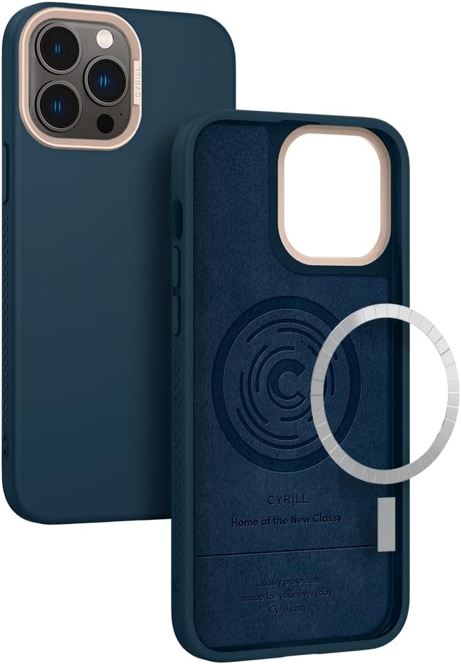 CYRILL Color Brick Mag Compatible with iPhone 13 Pro Max Case, [Military-Grade Drop Tested] TPU Back with Hard PC Shockproof Protective Cover (2021) - Deep Sea