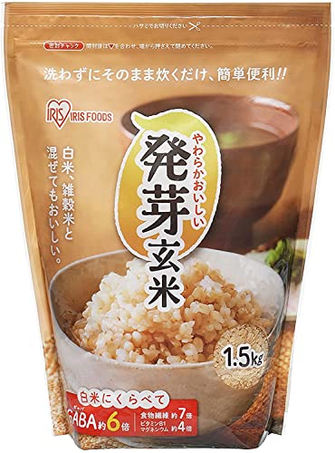 アイリスオーヤマ 発芽玄米 玄米 1.5kg x4袋 無洗米 国産