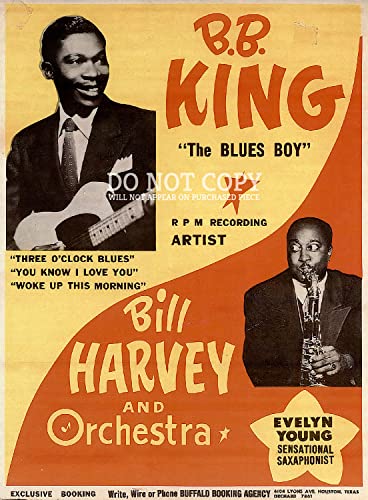 Affiche B.B. King concert vintage pour deco salon retro