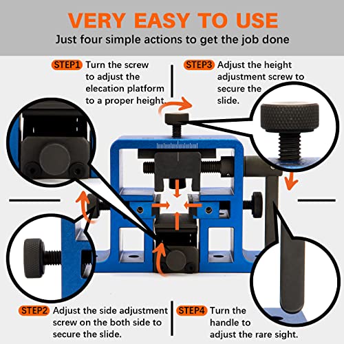klola Pistol Sight Pusher Upgraded Dovetailed Rear Sight Tool for