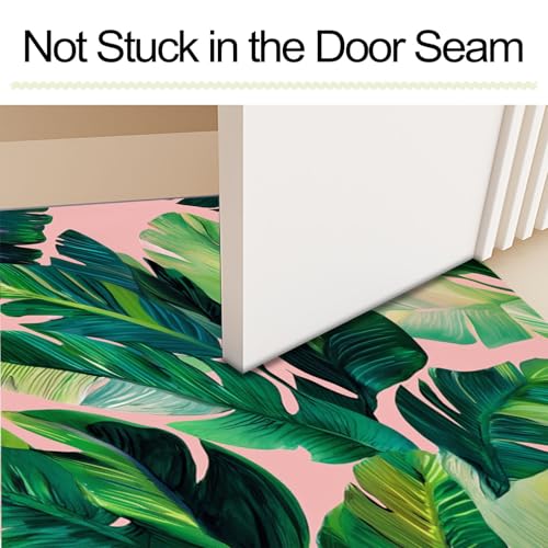 Felpudo de hoja de plátano tropical, alfombra suave y lavable de 50x80cm para la entrada de casa 6