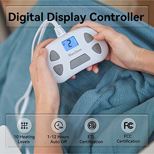 Warm Strom Wifi Heated Electric Blanket King Size Single Controller, Wireless Electric Blanket With 10 Heating Levels & 12 Hours Auto Off, App Remote Control, And Smartphone Connection(2.4Ghz) #TOP3