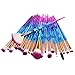 Eye Brush Set, 20 pcs Unicorn Eyeshadow Eyeliner Blending Crease Kit Makeup Brushes Make Up Foundation Eyebrow Eyeliner Blush Cosmetic Concealer Brushes (Blue)