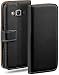 Produktbild moex Klapphülle kompatibel mit Samsung Galaxy Grand Prime Hülle klappbar, Handyhülle mit Kartenfach, 360 Grad Flip Case, Vegan Leder Handytasche, Schwarz