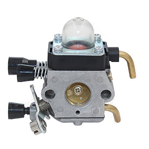 HUZTL C1Q-S97 Carburetor for STIHL FS38 FS45 FS46 FS55 KM55 HL45 FS45L FS45C FS46C FS55C FS55R FS55RC FS85 FS80R FS85R FS85T FS85RX String Trimmer Weed Eater with Air Filter Fuel Line Kit