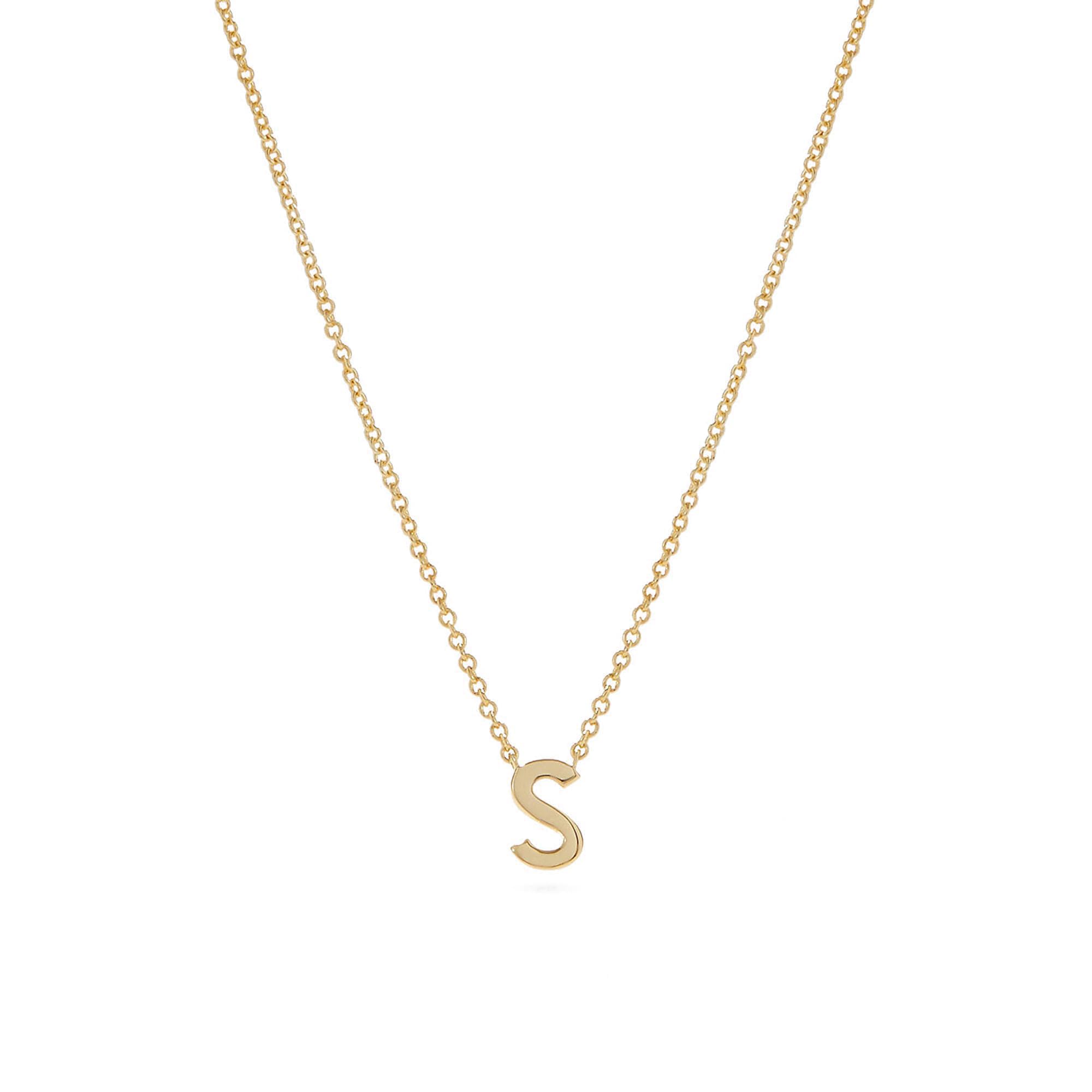 Initial Necklaces for Women, 14k Gold Plated Dainty Gold Letter Necklace Tiny Initial Pendant Necklace Cute Letter Name Choker Necklaces for Women Simple Gold Jewelry for Women Gifts