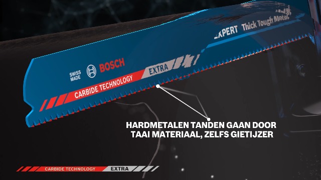 Bosch Expert Thick Tough Metal Reciprocating Saw Blades – 10-Pack, 12" Length, Carbide Teeth For Steel & Cast Iron