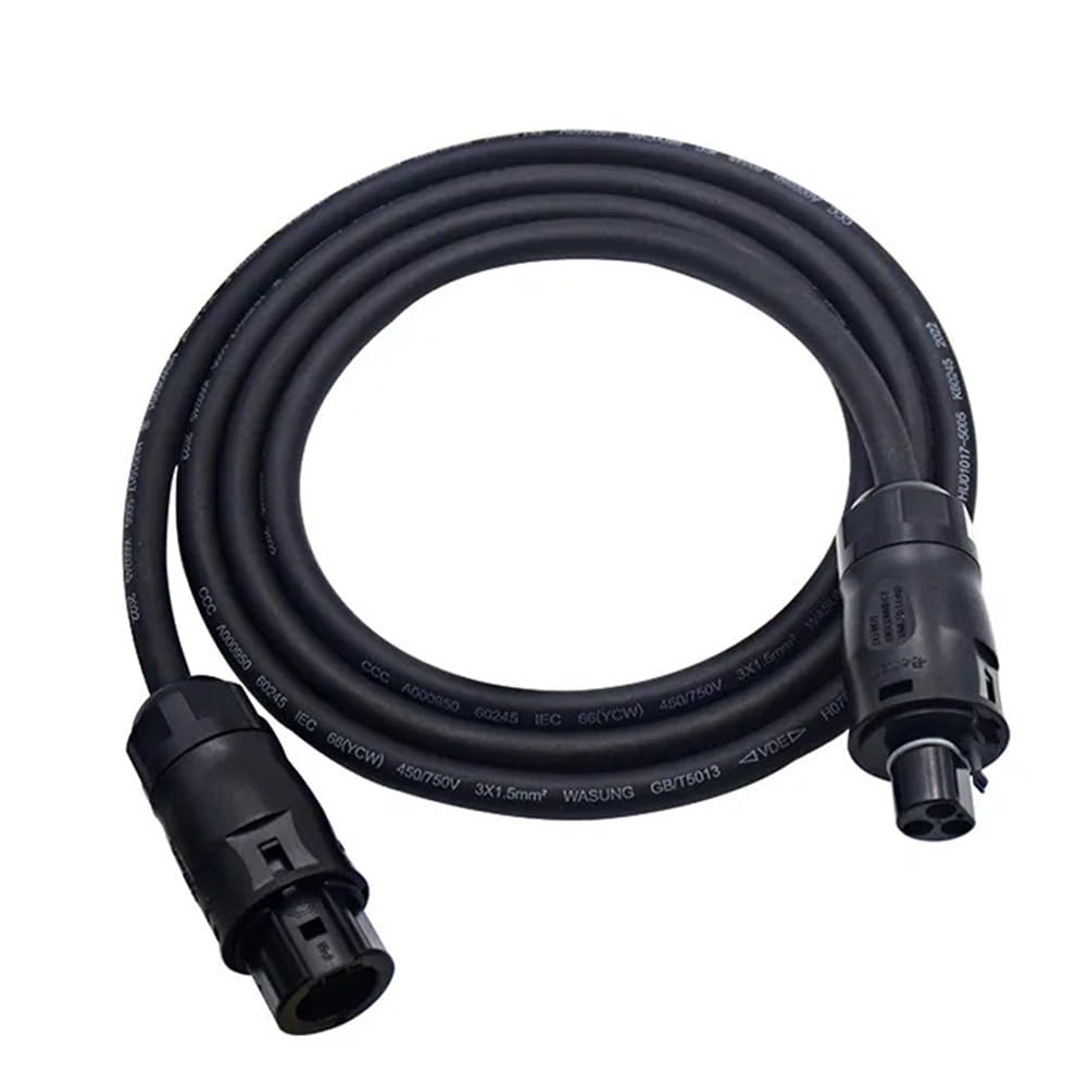 Kabel przyłączeniowy AC z żeńskim BC01 do H07RN-F 3 x 1,5 mm², gumowy kabel, 3-rdzeniowy adapter przedłużający do falowników, 2-10 do miernika M10