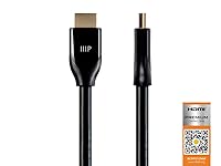 Vista 2 de Monoprice cable HDMI de alta velocidad premium, certificado 6 patas Negro