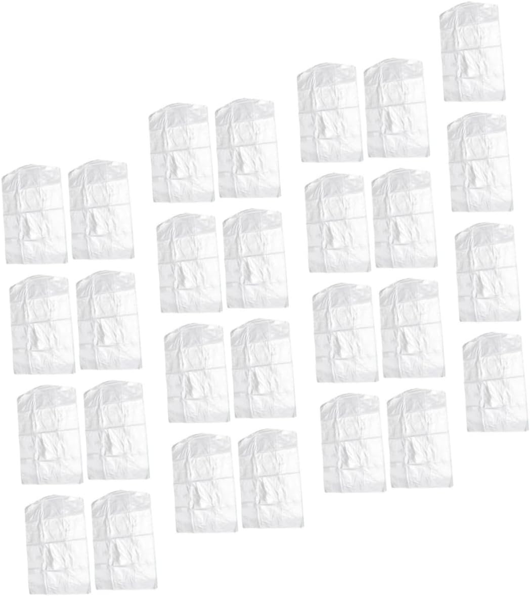100pcs Disposable Dust Clothing Covers Premium PP Dry Cleaner Bags for Suits Coats Garments Reusable or Single Use Clothing Protectors for Dry Cleaning Storage