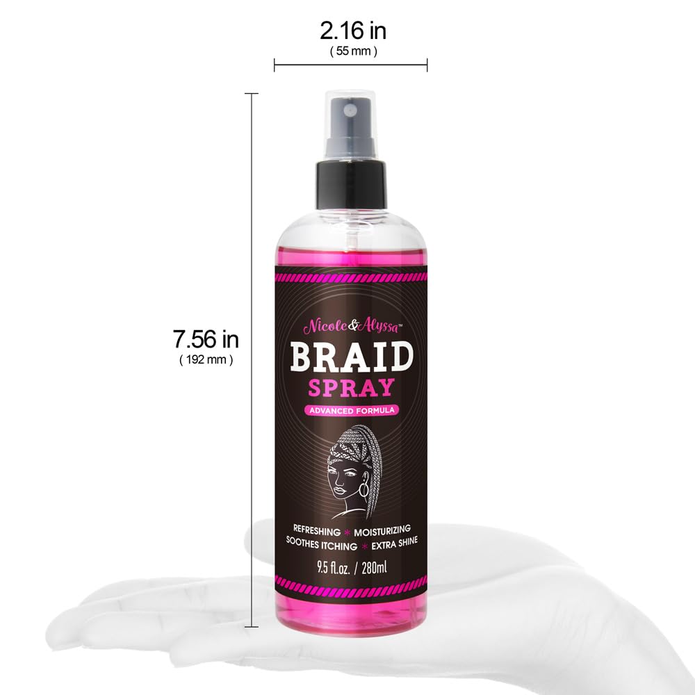 Nicole & Alyssa - Braid Spray and Braid Styling Gel Combo (9.5oz (Spray) + 15.7oz (Gel))