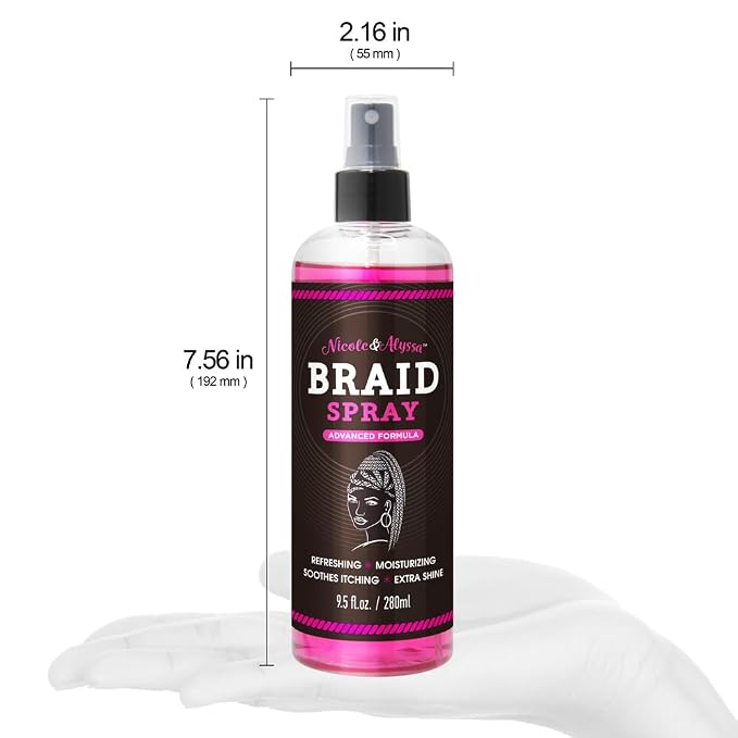 Nicole & Alyssa Spray para Trenzas 9.5 oz miniatura 3