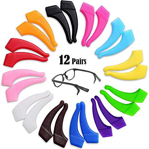 12 Pairs Glasses Hooks Grip Ear Eyeglass Strap Holder Eyewear Retainer Silicone Glasses