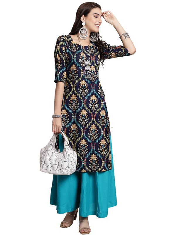 Pinkmint Women's Crepe Printed Vibrant Colour Kurti Ll Printed Kurti (Pack Of 1)