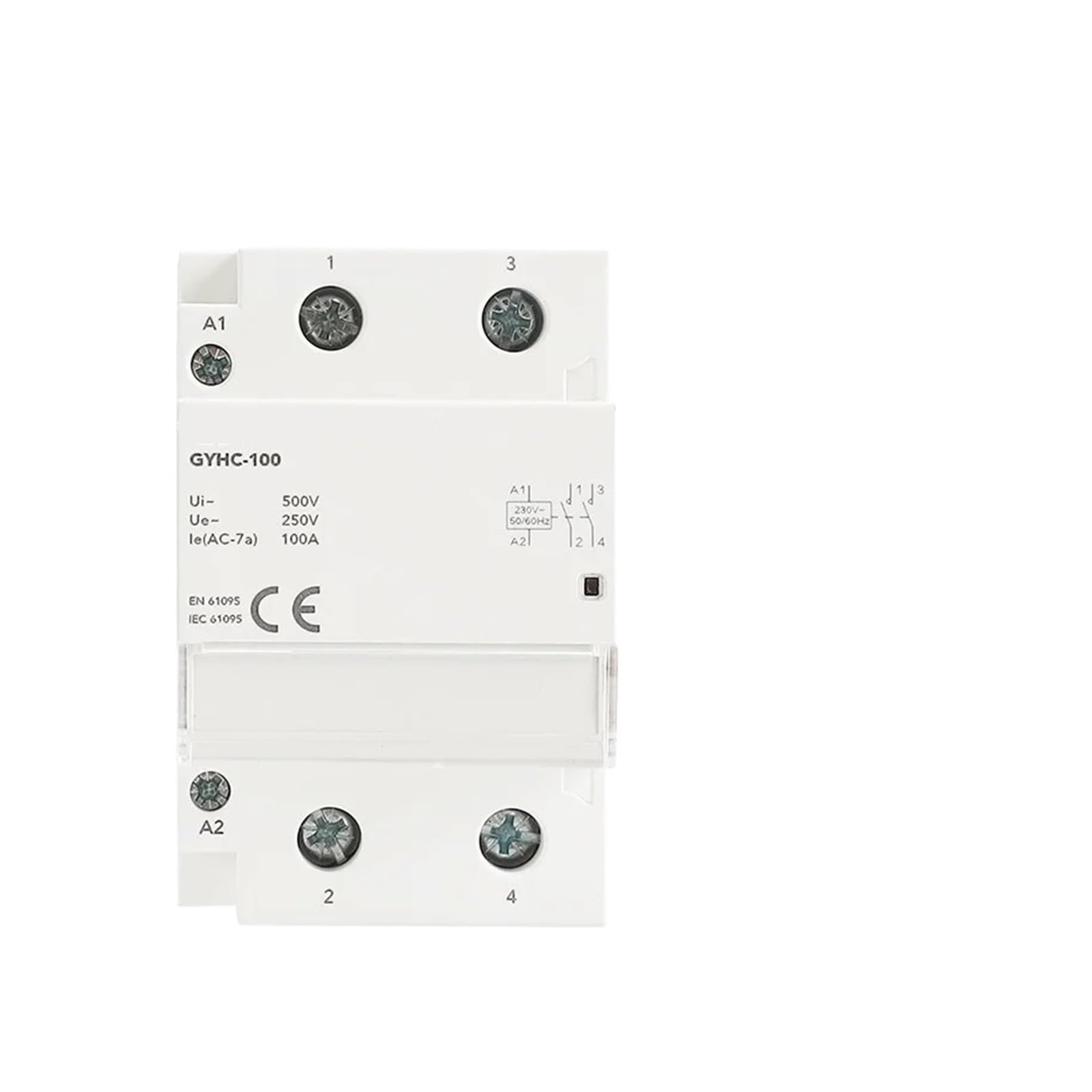 PVTLCYBI 2Pole 100A Modular Contactor 2NO 2NC 1NO1NC 220V 110V 24V 50/60Hz(2P 100A 2NO 230VAC)