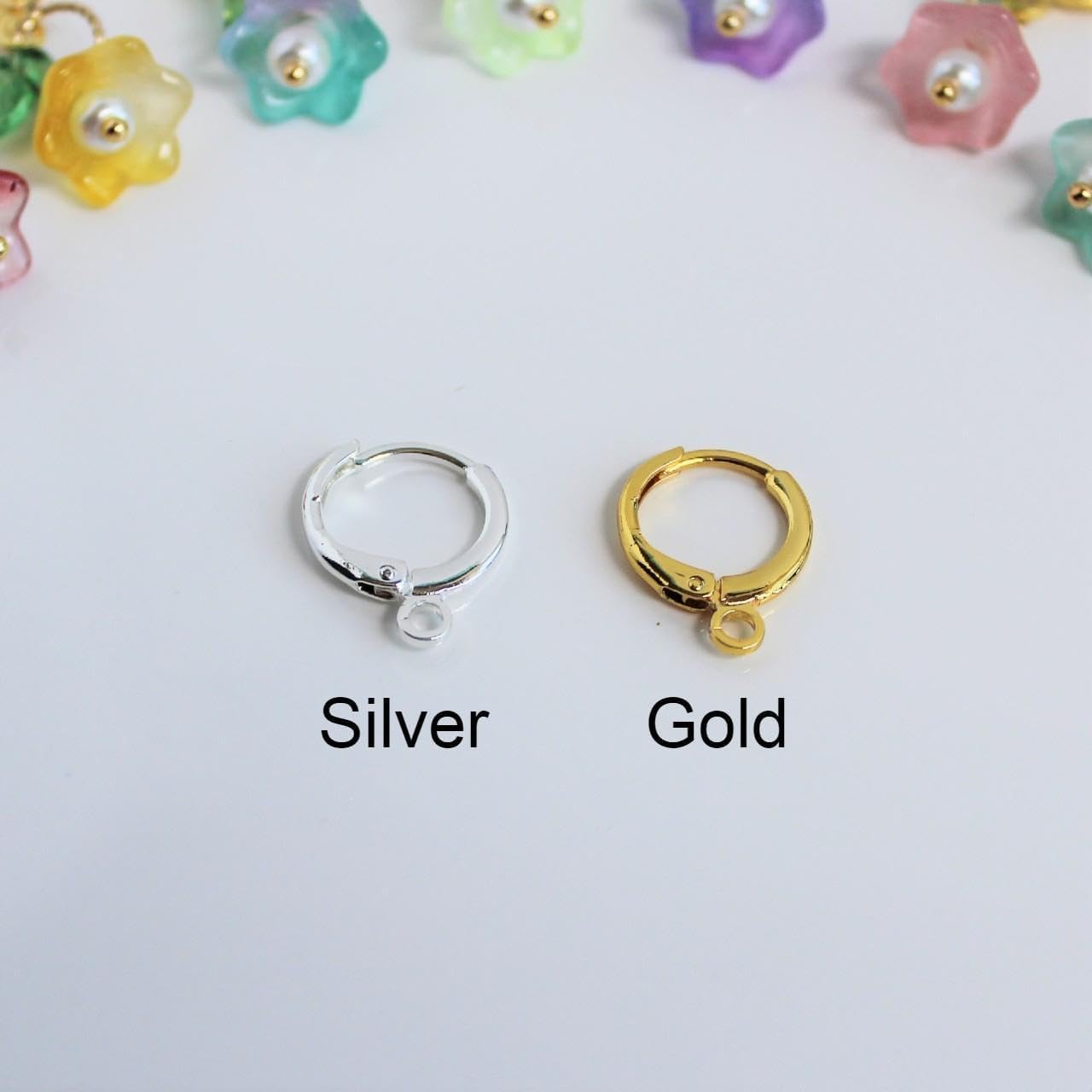 Red Trumpet Flower Gold Dangle Earrings, minimalist Cute Earrings Gifts For Women - Image 3